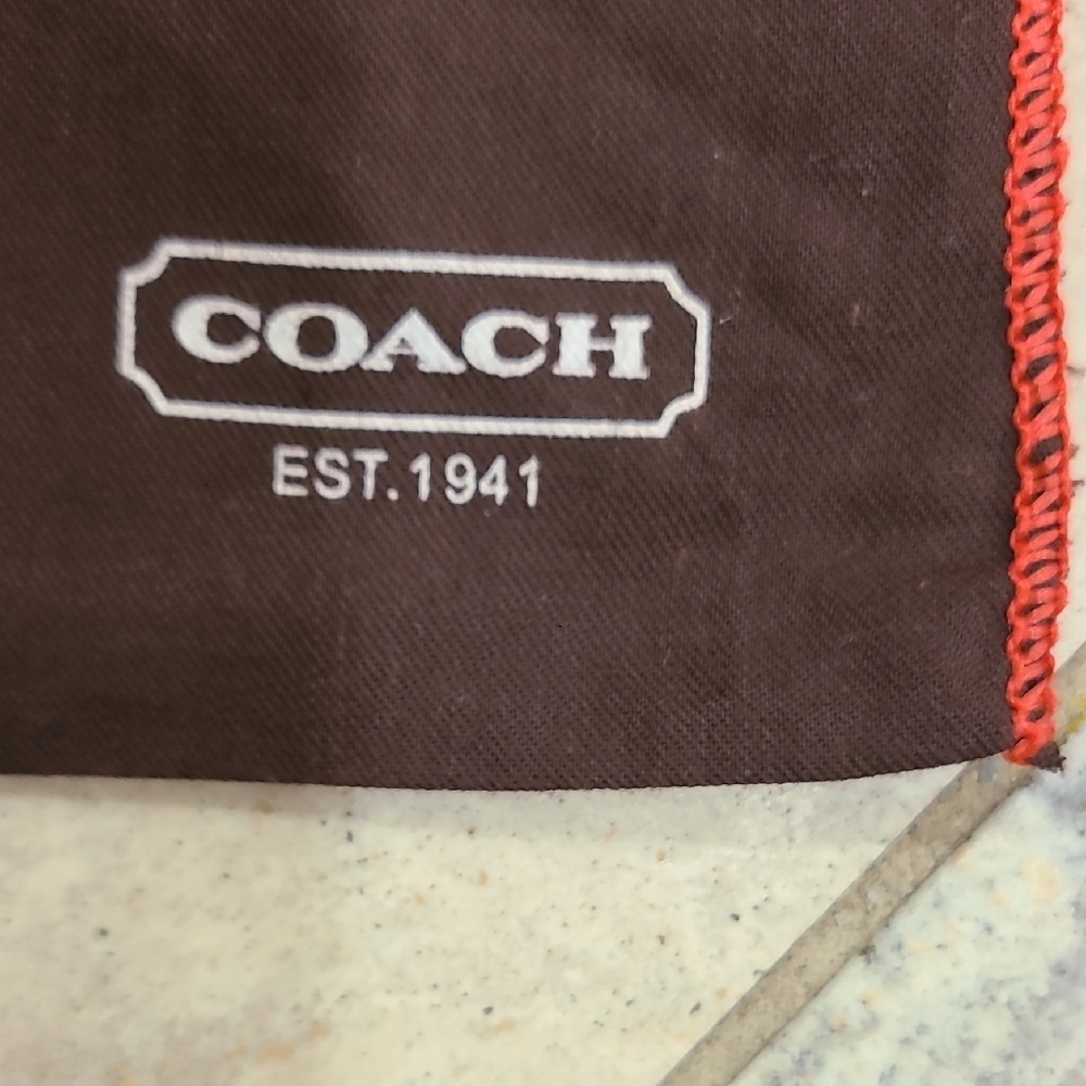Coach Brown Bag with Red Accents - Picture 2 of 4